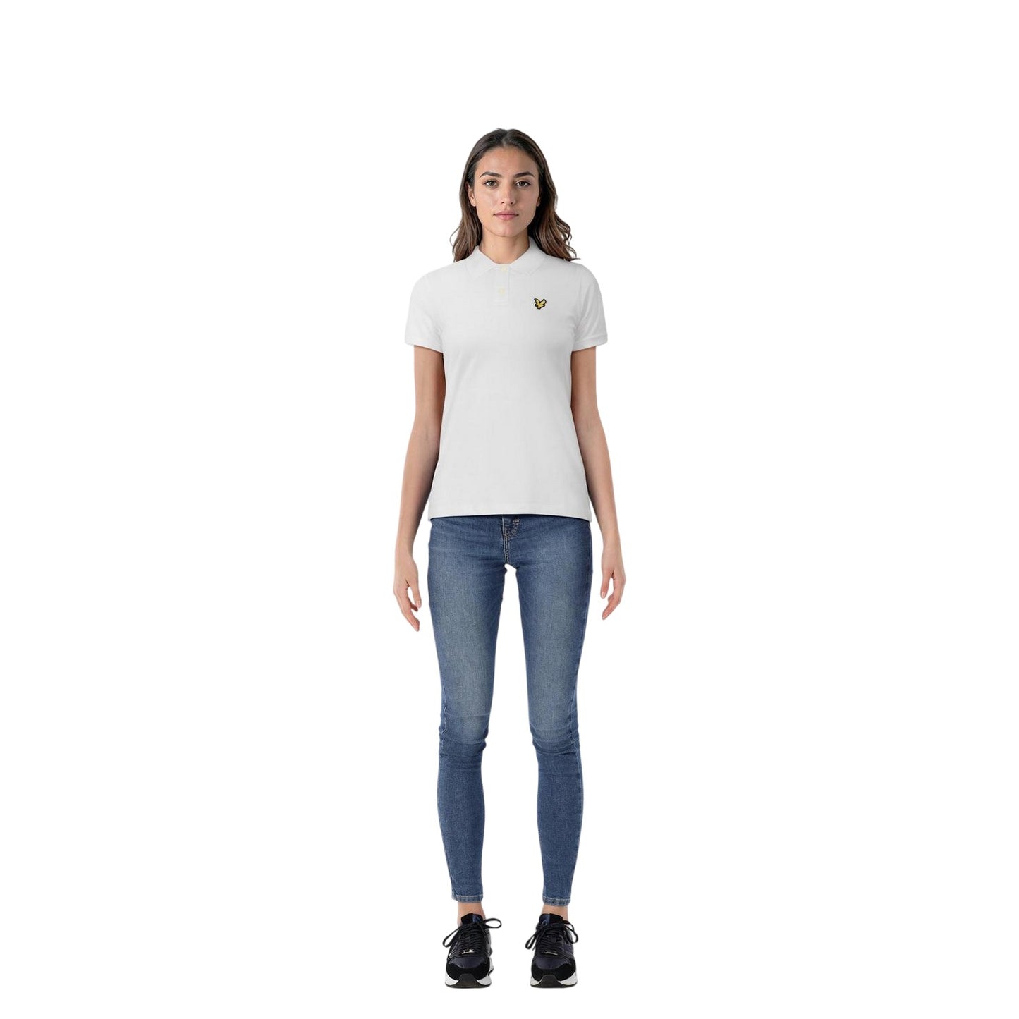 White - Lifestyle - Lyle & Scott Womens-Ladies Regular Short-Sleeved Polo Shirt
