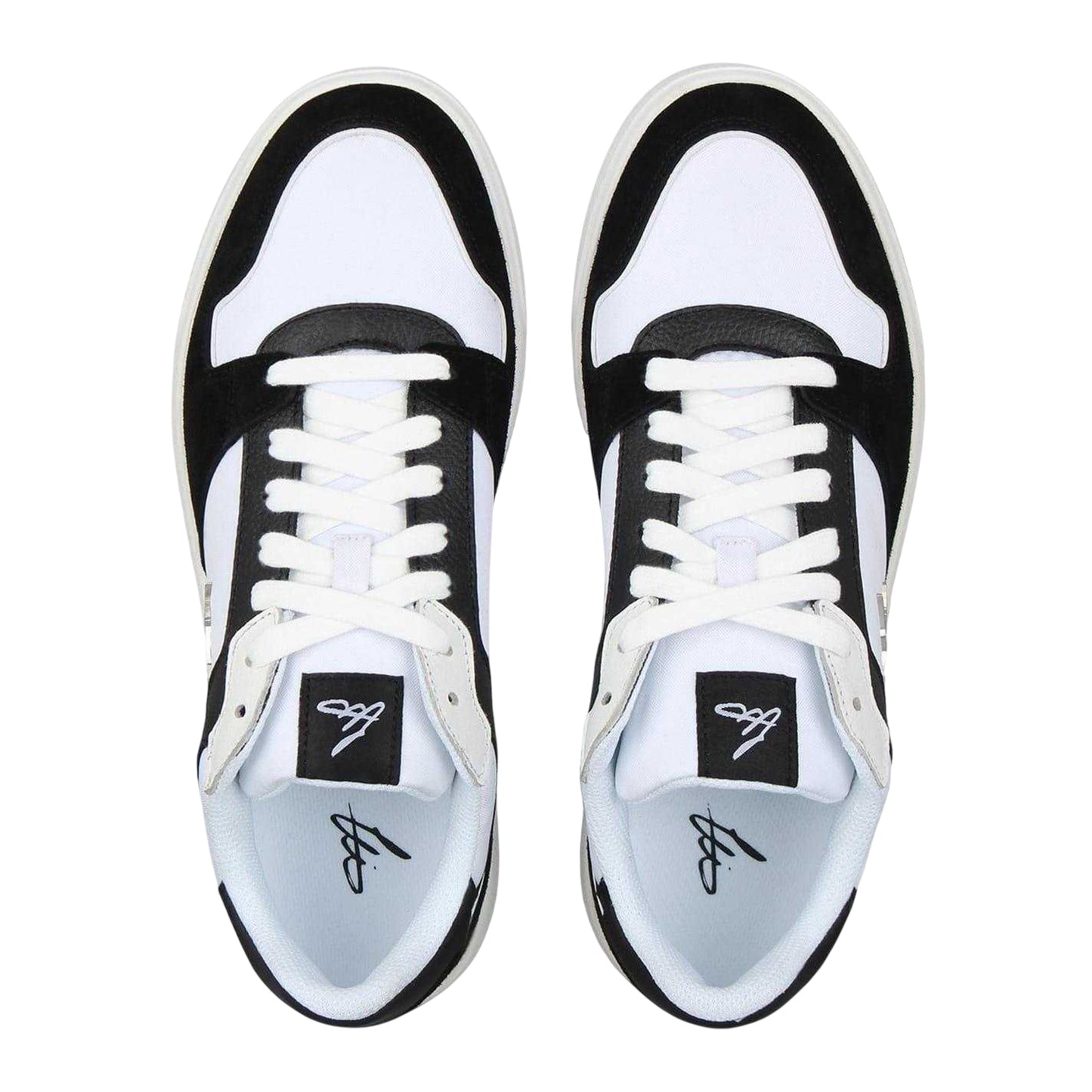 Black-White - Lifestyle - Loyalti Mens T-Clip Set Leather Lace Up Clip Trainers