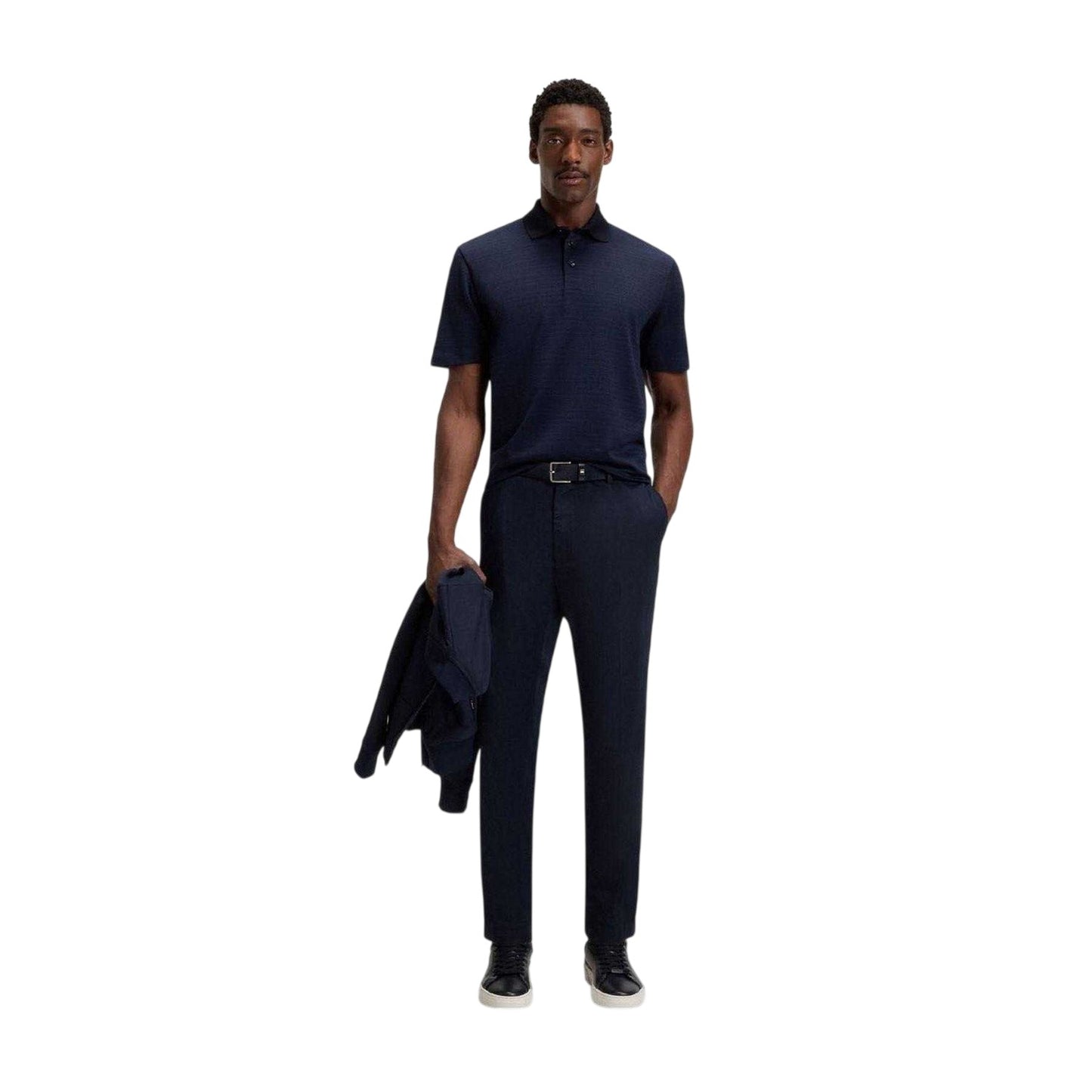Dark Blue - Lifestyle - Boss Mens Parris 102 Mercerised Cotton Polo Shirt