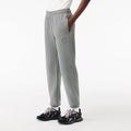 Grey - Front - Lacoste Womens-Ladies Embroidered Straight Leg Jogging Bottoms