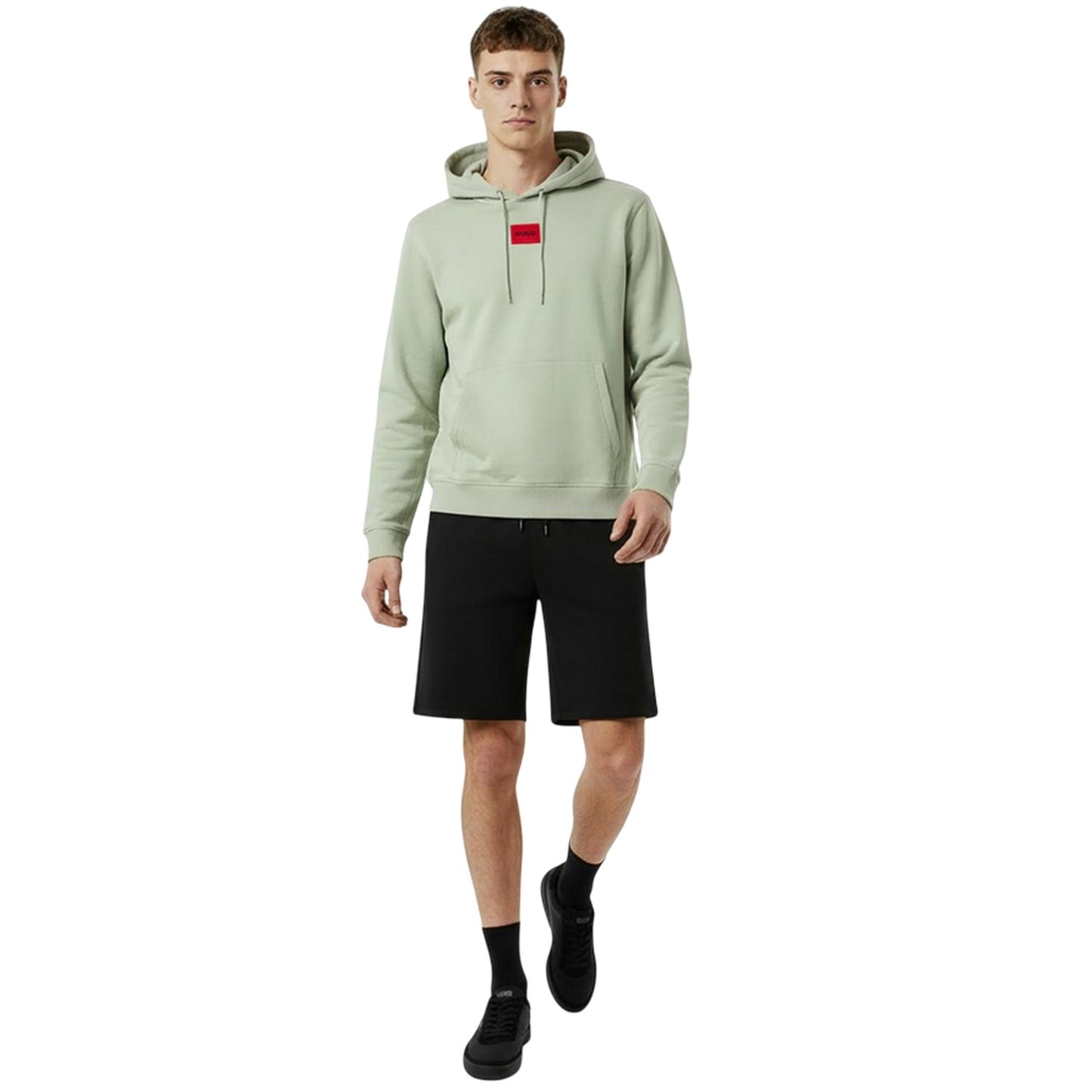 Pastel Green - Lifestyle - Hugo Mens Cotton Blend Pullover Hoodie
