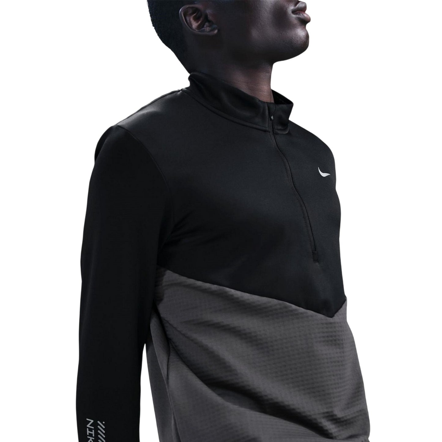 Anthracite - Side - Nike Mens Pacer Dri-FIT Quarter Zip Top