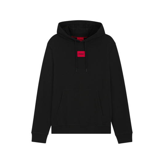 Black - Front - Hugo Mens Drawstring Hoodie