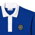 Blue - Close up - Lacoste Mens Badge Classic Polo Shirt