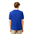Blue - Back - Lacoste Mens Badge Classic Polo Shirt