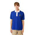 Blue - Side - Lacoste Mens Badge Classic Polo Shirt