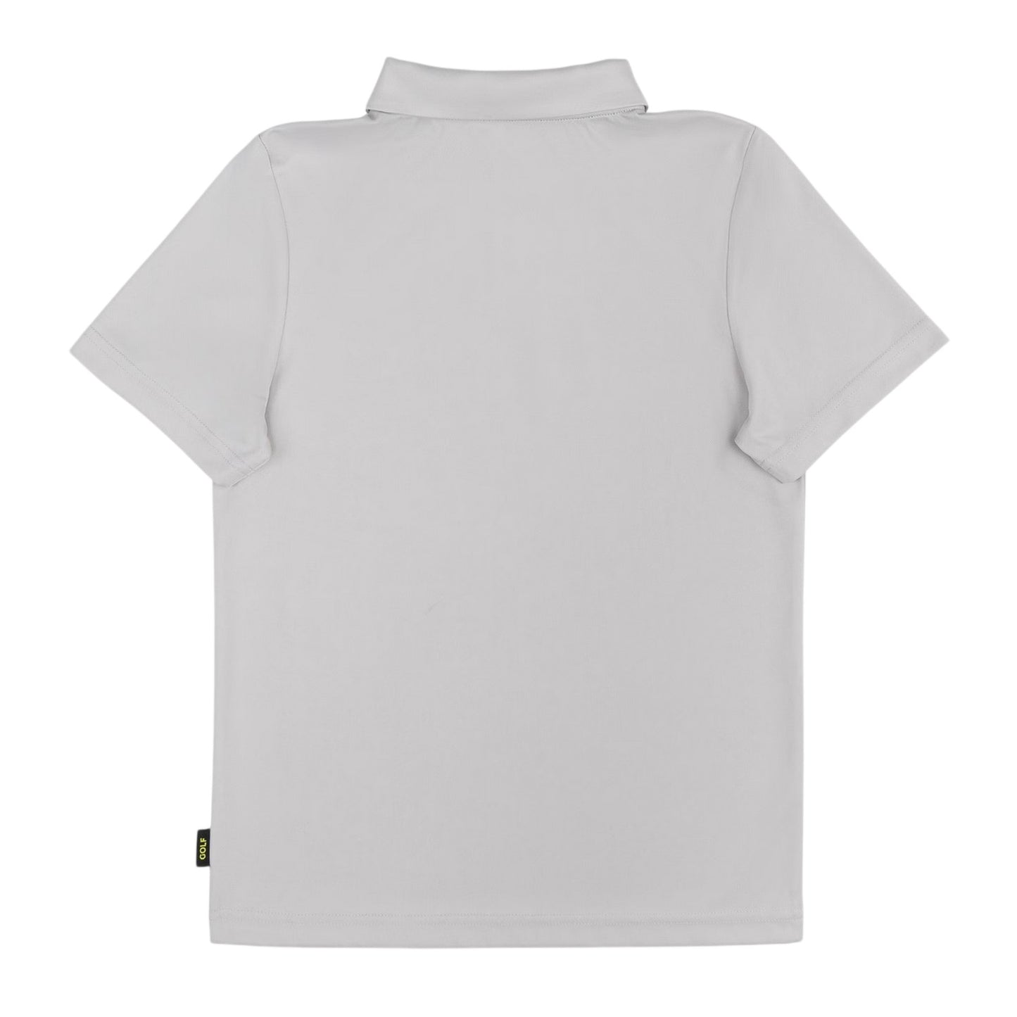 Grey - Back - Slazenger Childrens-Kids Solid Logo Short-Sleeved Polo Shirt
