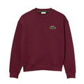Burgundy - Front - Lacoste Mens Fleece Loose Fit Sweatshirt