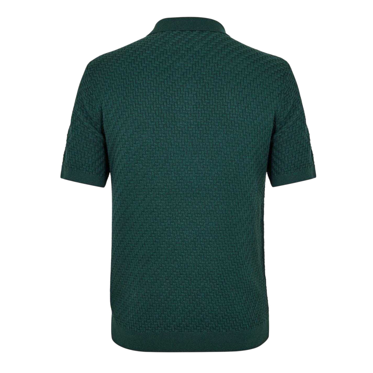 Evergreen - Back - Jack Wills Mens Knitted Short-Sleeved Polo Shirt