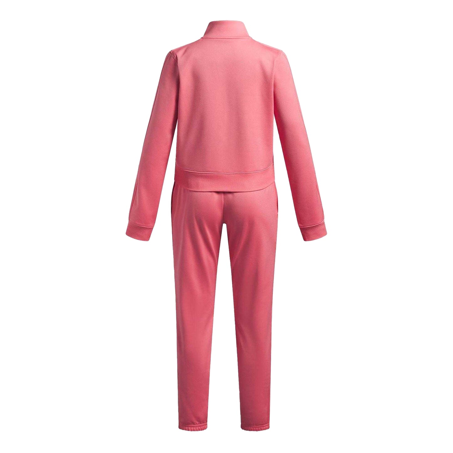 Pink - Back - Under Armour Girls Knitted Tracksuit