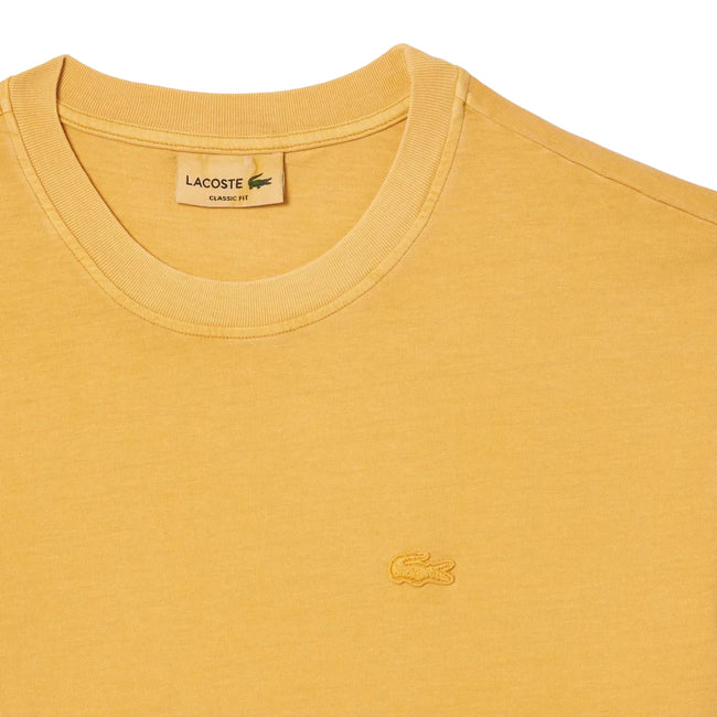 Orange - Back - Lacoste Mens Natural Dyed T-Shirt