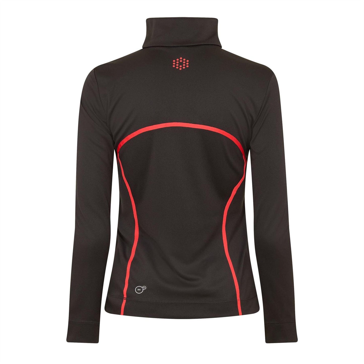 Black - Back - Puma Womens-Ladies Long-Sleeved Golf Top