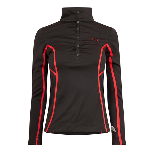 Black - Front - Puma Womens-Ladies Long-Sleeved Golf Top