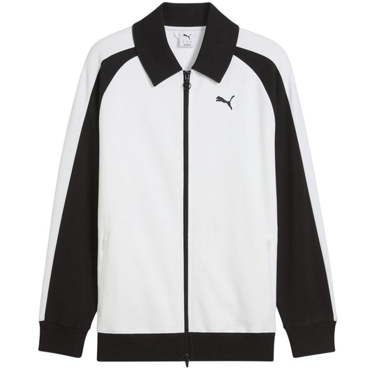 White-Black - Front - Puma Mens T7 Tracksuit Top