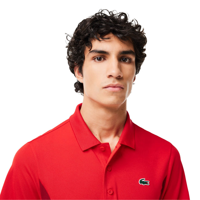 Red - Lifestyle - Lacoste Mens Novak Djokovic Fan Regular Tennis Polo Shirt