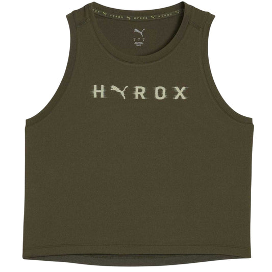 Dark Olive - Front - Puma Womens-Ladies Hyrox Performance Vest Top