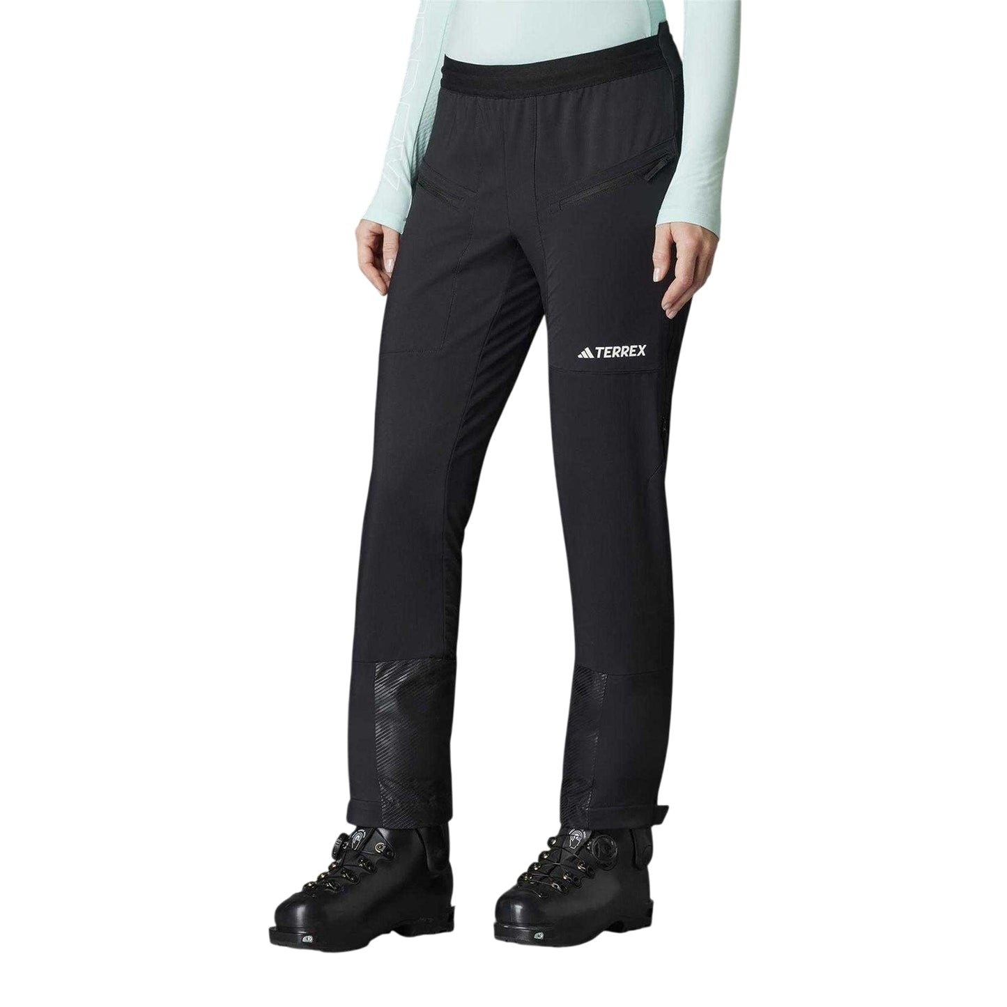 Black - Side - Adidas Womens-Ladies Xperior Fast Contrast Panel Ski Trousers
