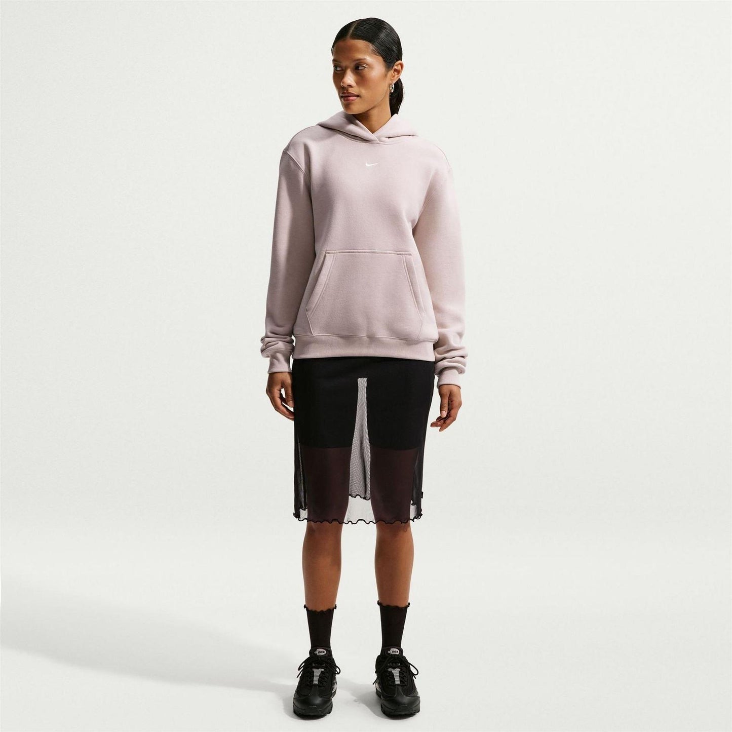 Cream - Lifestyle - Nike Womens-Ladies Phoenix Fleece Pull Over Hoodie