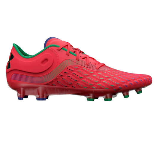 Red-Green-Black - Front - Under Armour Womens-Ladies Clone Magnetico Elite Firm Ground Football Boots