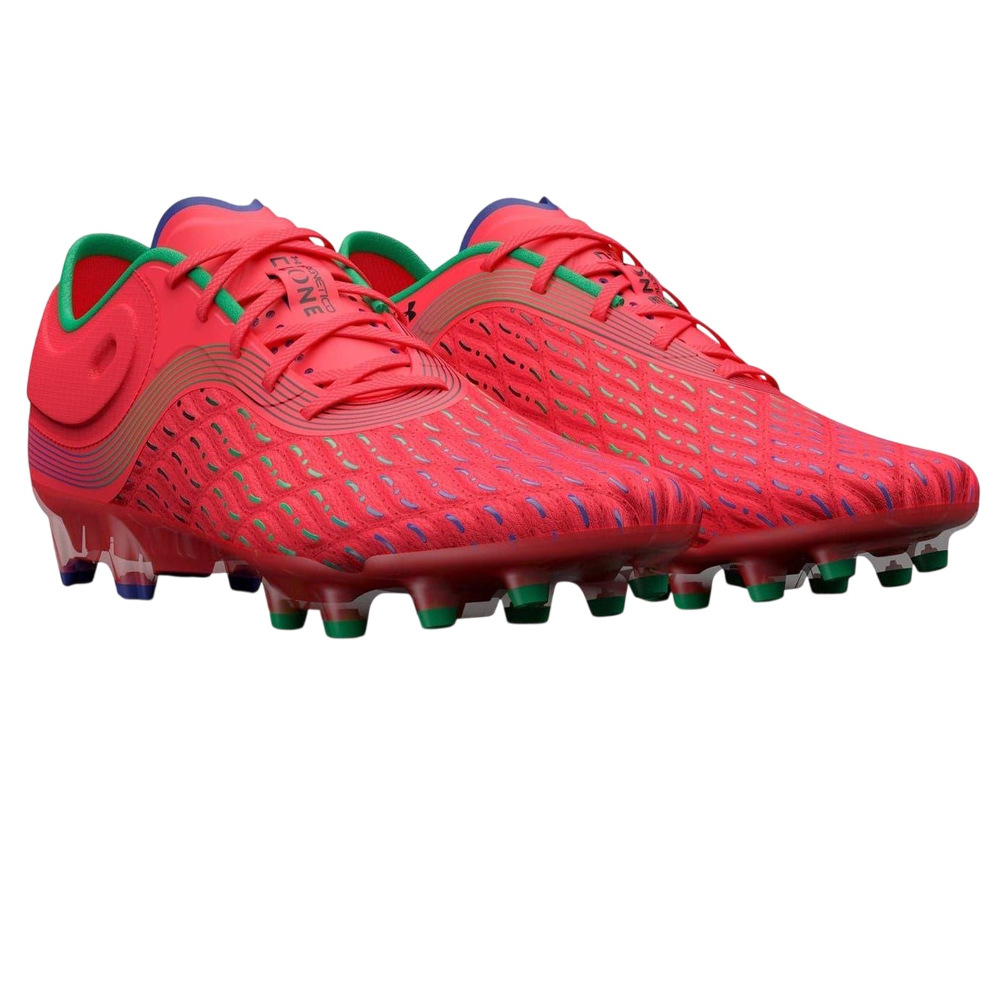 Red-Green-Black - Lifestyle - Under Armour Womens-Ladies Clone Magnetico Elite Firm Ground Football Boots