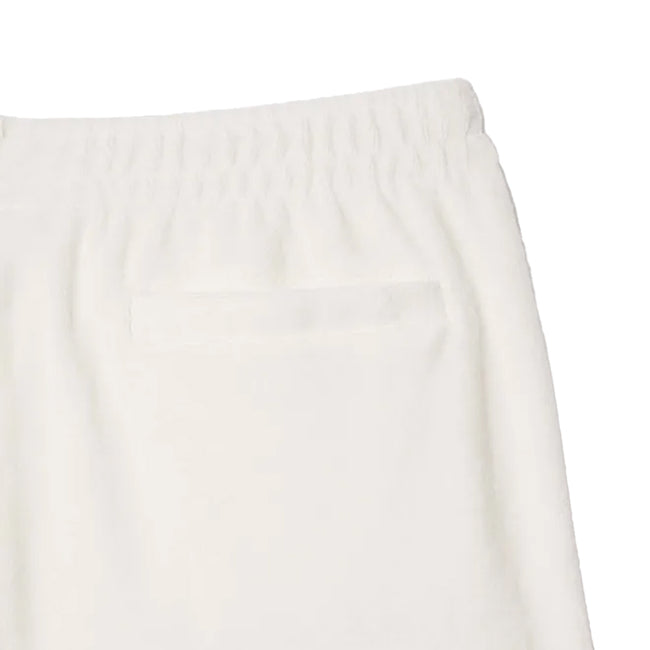 Cream - Back - Lacoste Mens Paris Terrycloth Knitted Regular Shorts