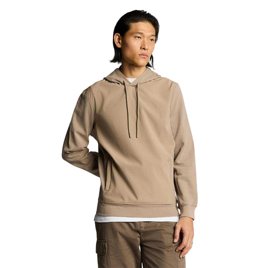 Brown - Front - Lyle & Scott Mens Hybrid Hoodie