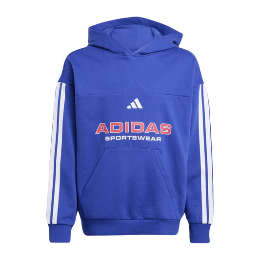 Blue - Front - Adidas Childrens-Kids House Of Tiro Fleece Hoodie