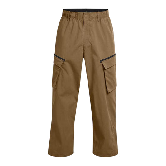Brown - Front - Under Armour Mens Utility Loose Fit Cargo Jogging Bottoms