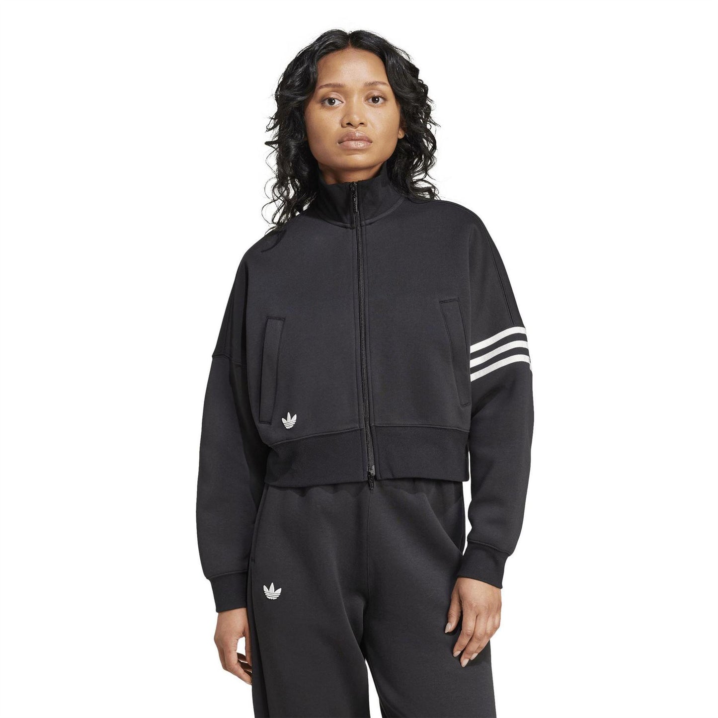 Black - Side - Adidas Womens-Ladies Neuclassics Track Jacket