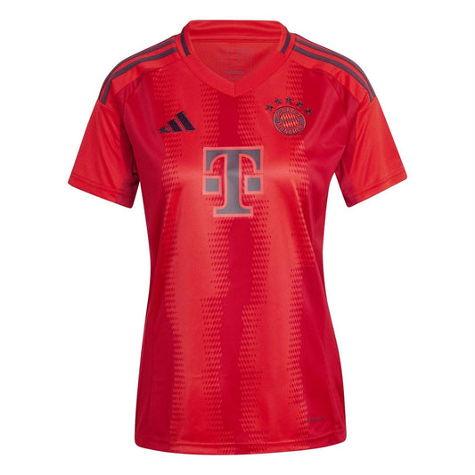 Red - Front - Adidas Womens-Ladies FC Bayern Munich Home Jersey