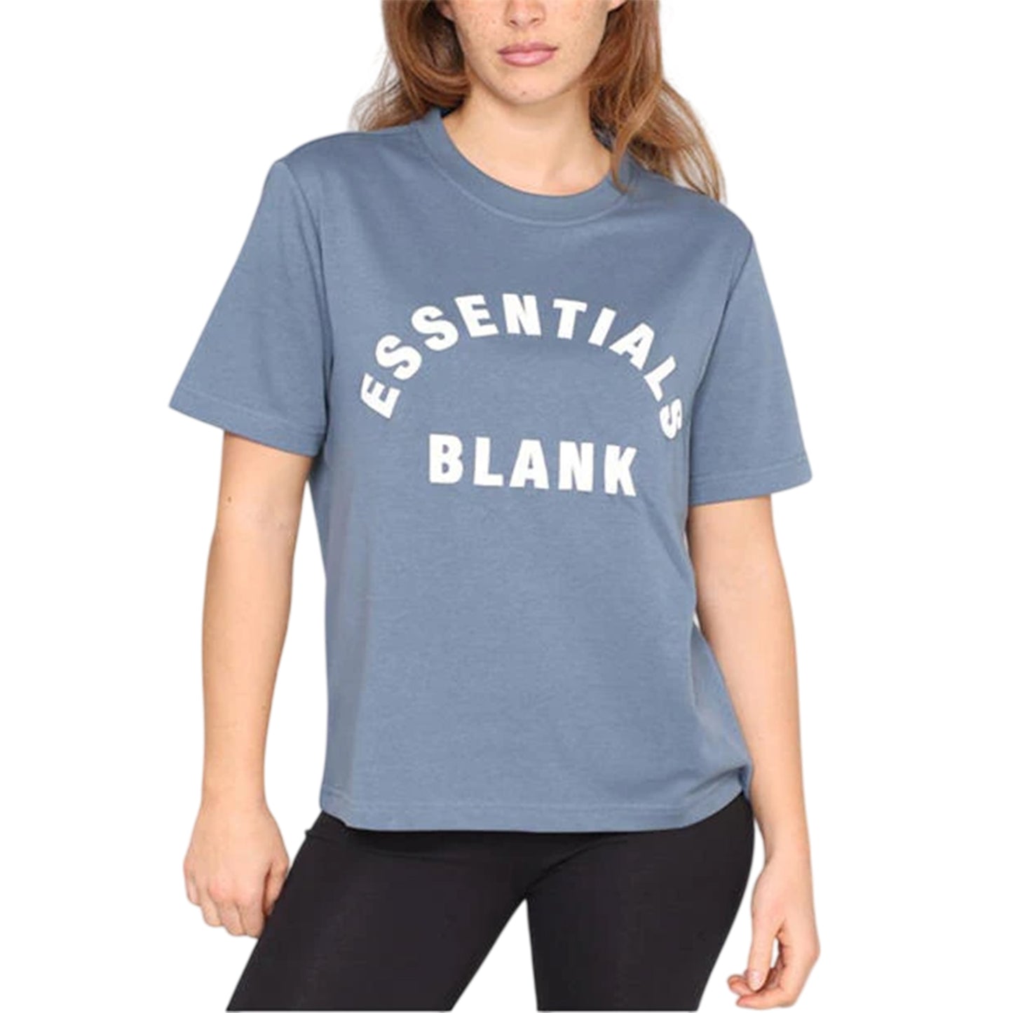 Orion Blue - Side - Blank Essentials Womens-Ladies Oversized Boyfriend T-Shirt