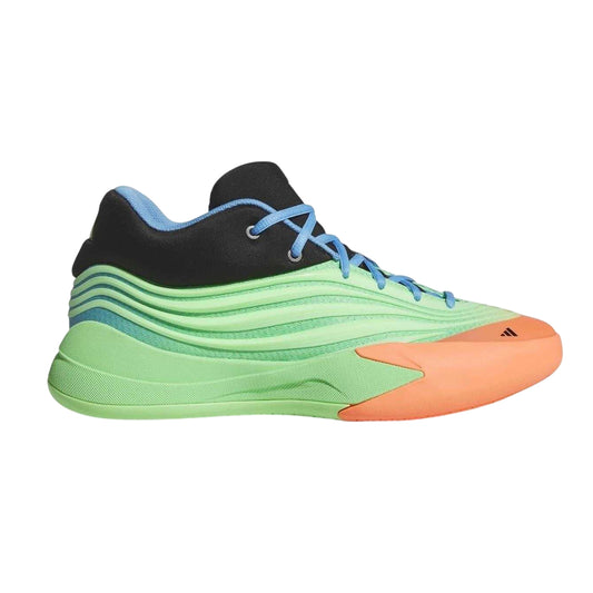 Black-Coral - Front - Adidas Mens Dame X Logo Low Cut Trainers