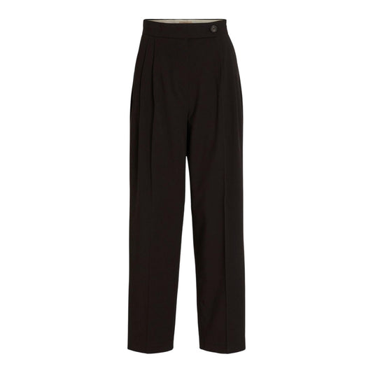 Black - Front - Vila Womens-Ladies Vclry Straight Trousers