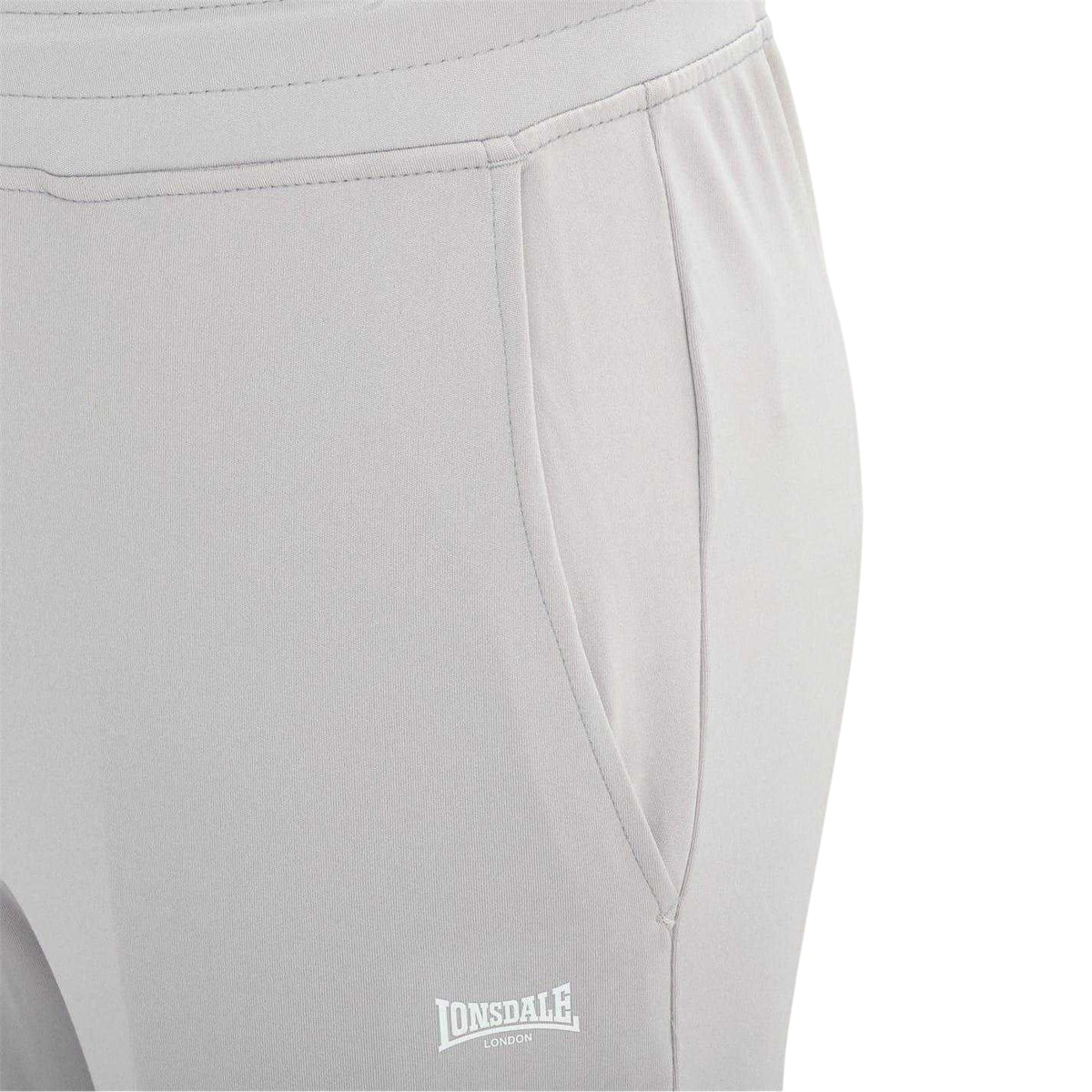 Grey - Pack Shot - Lonsdale Mens Tapered Jogging Bottoms