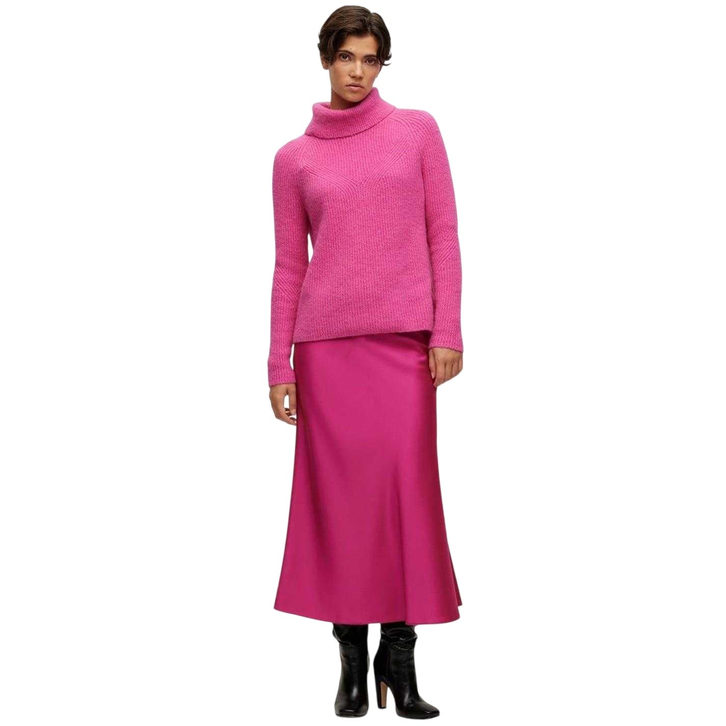 Bright Pink - Pack Shot - Boss Womens-Ladies Vinarea Plain Bodycon Tube Skirt