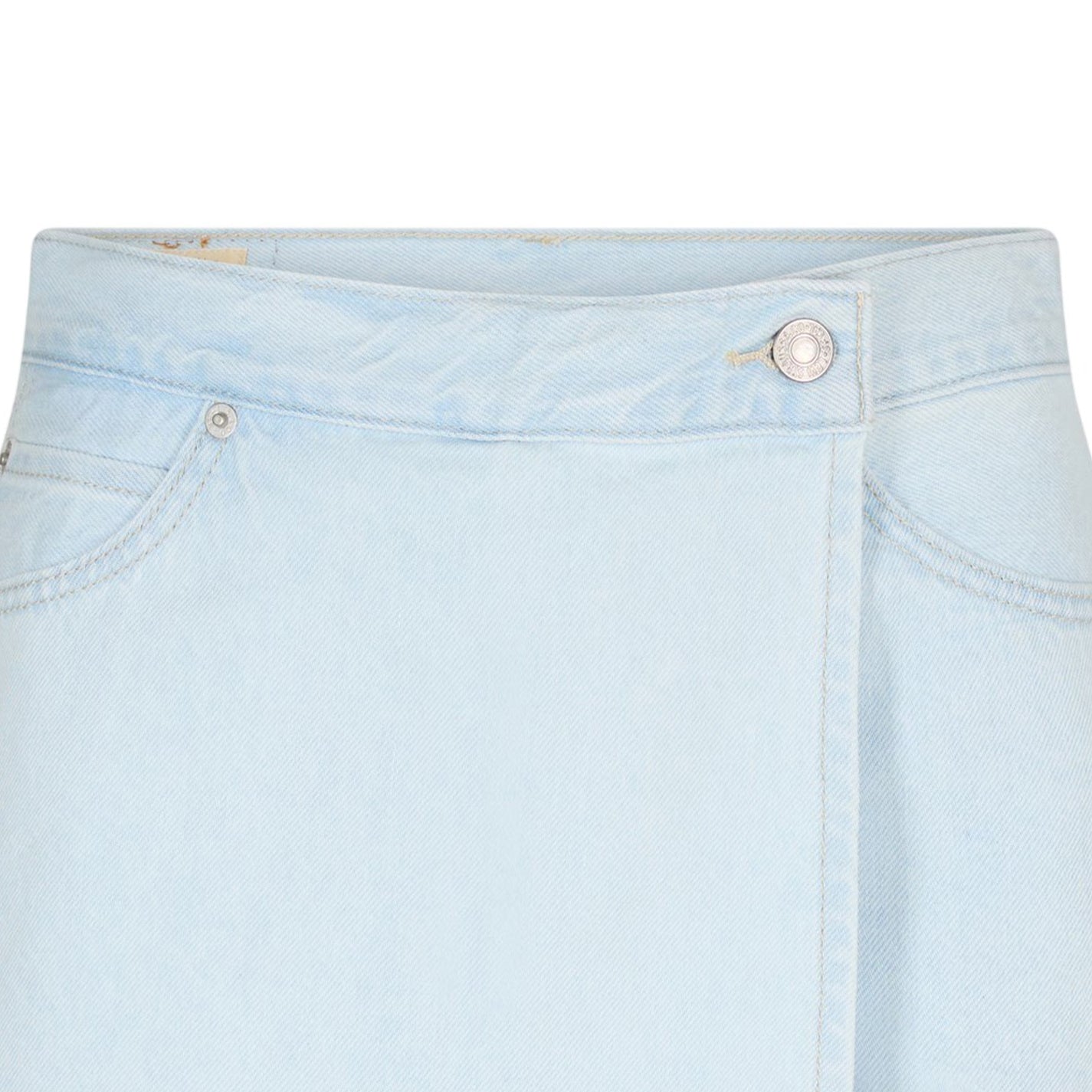 Blue - Side - Levis Womens-Ladies Denim Plain Skort