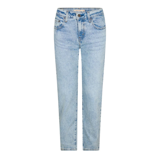 Light Blue - Front - Levis Womens-Ladies Denim Mid Rise Straight Jeans