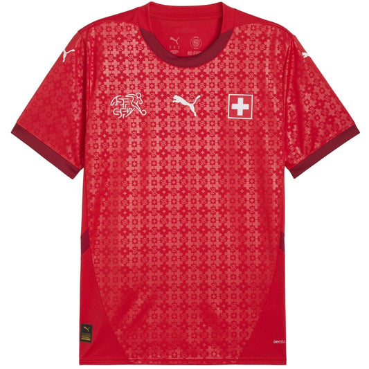 Red - Front - Switzerland Mens 2025 Puma Home Shirt