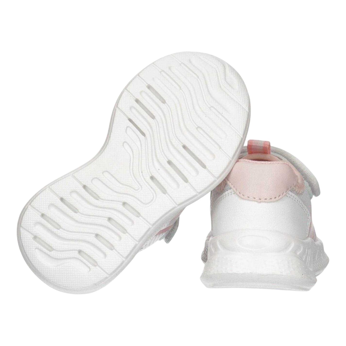 White-Pink - Lifestyle - Tommy Hilfiger Childrens-Kids Stripe Leather Accents Flat Trainers