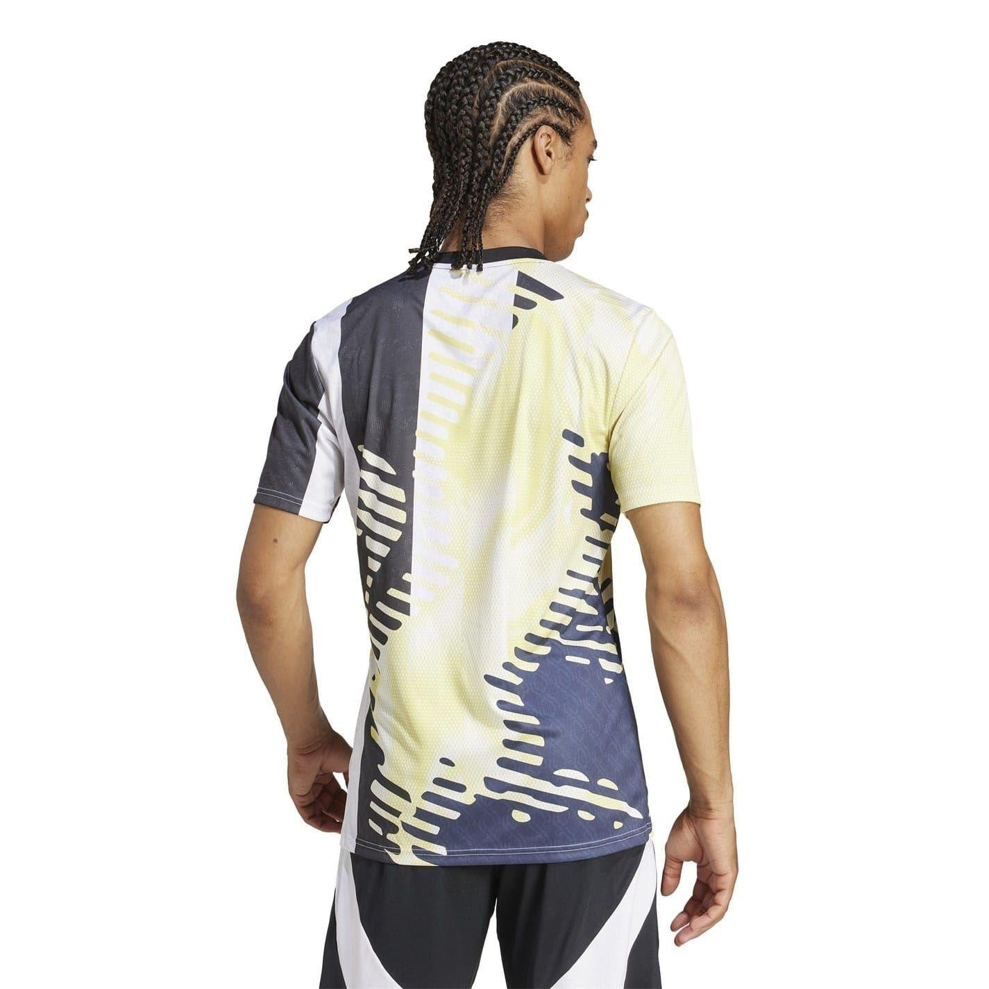 Yellow-Black - Pack Shot - Adidas Mens Juventus Abstract Training Football Shirt