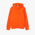 Orange - Lifestyle - Lacoste Mens Fleece Full Zip Hoodie