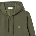 Green - Back - Lacoste Mens Fleece Full Zip Hoodie