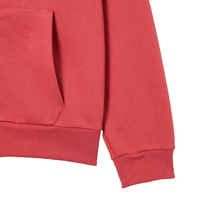 Red - Side - Lacoste Mens Fleece Full Zip Hoodie