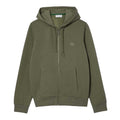 Green - Front - Lacoste Mens Fleece Full Zip Hoodie