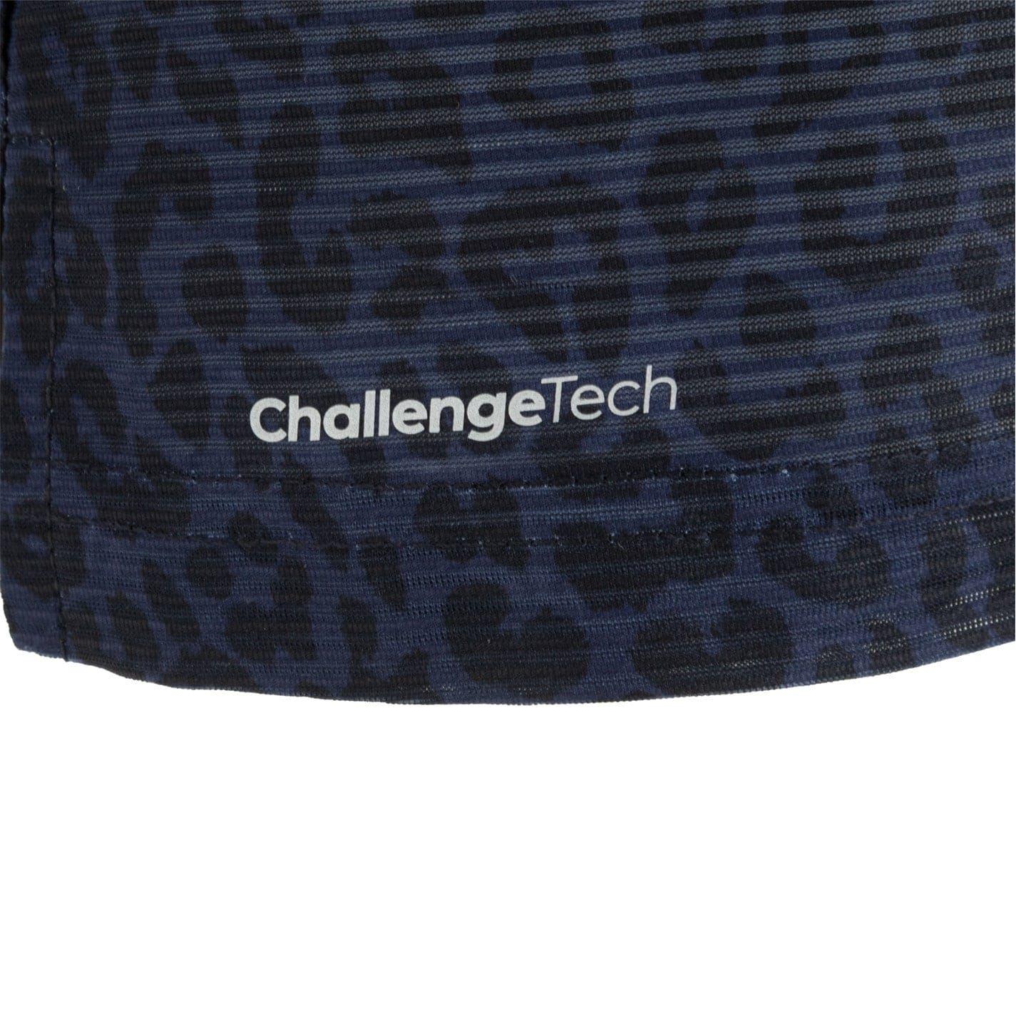 Black - Pack Shot - Slazenger Womens-Ladies Leopard Quarter Zip Sleeveless Polo Shirt