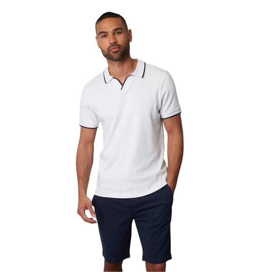 White - Front - Threadbare Mens Marriage Collared Polo Shirt