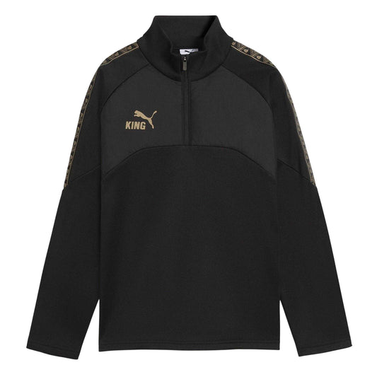 Black-Gold - Front - Puma Childrens-Kids King Training Top