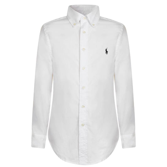 White - Front - Ralph Lauren Boys Oxford Long-Sleeved Shirt