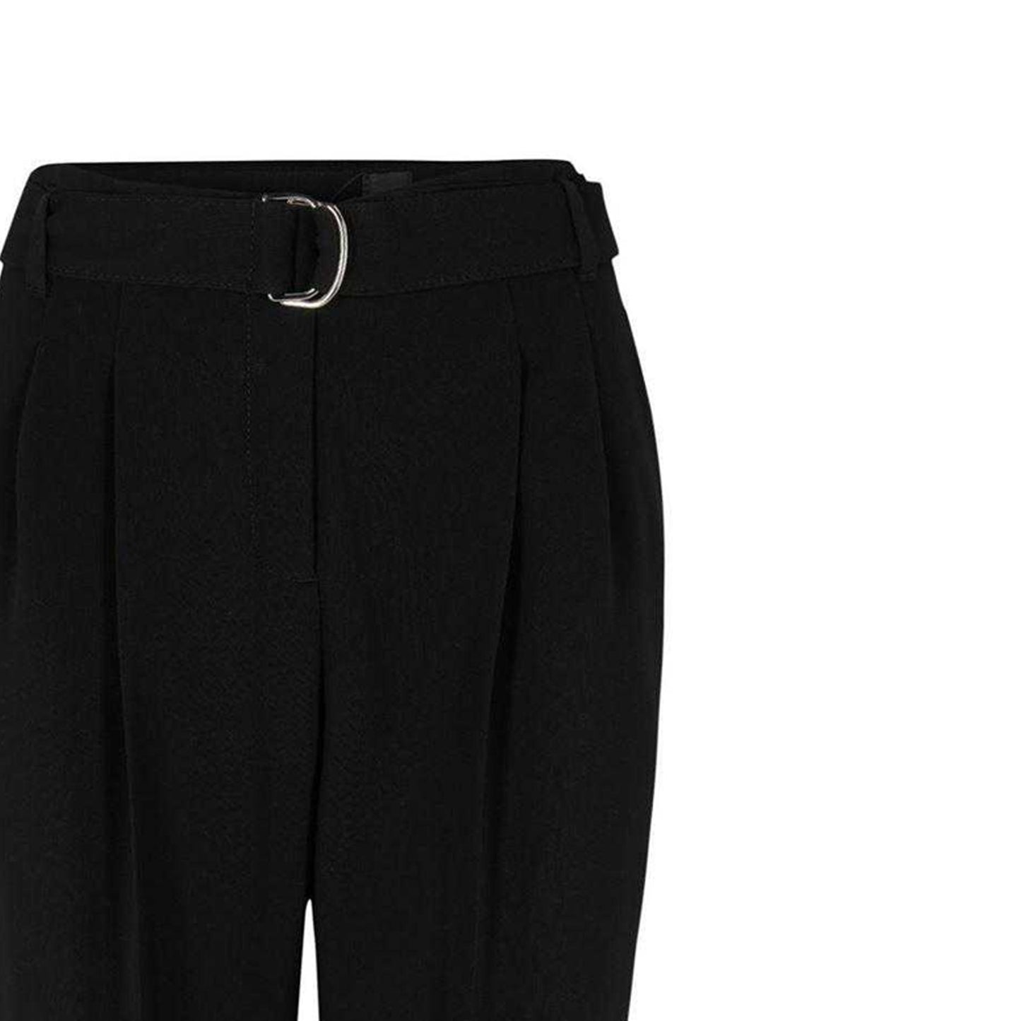 Black - Side - Boss Womens-Ladies Tapiah Plain Straight Trousers