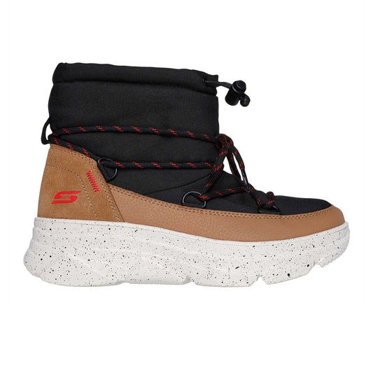 Black-Natural - Front - Skechers Womens-Ladies Bobsmt Peak Walking Shoes